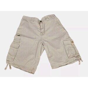 Eddie Bauer Heavy Cargo Shorts Beige Khaki 100% Cotton Mens 32